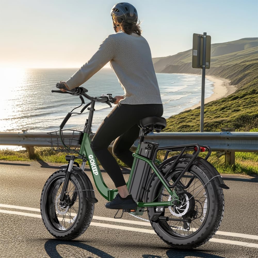 1300W Folding Electric Bike for Adults, 75 Miles PAS Range, 52V 13Ah Removable Lithium Battery, Front Suspension Electric Bicycle, 20MPH 7-Speed Commuter Ebike, Max 330LBS, UL2849 Certified