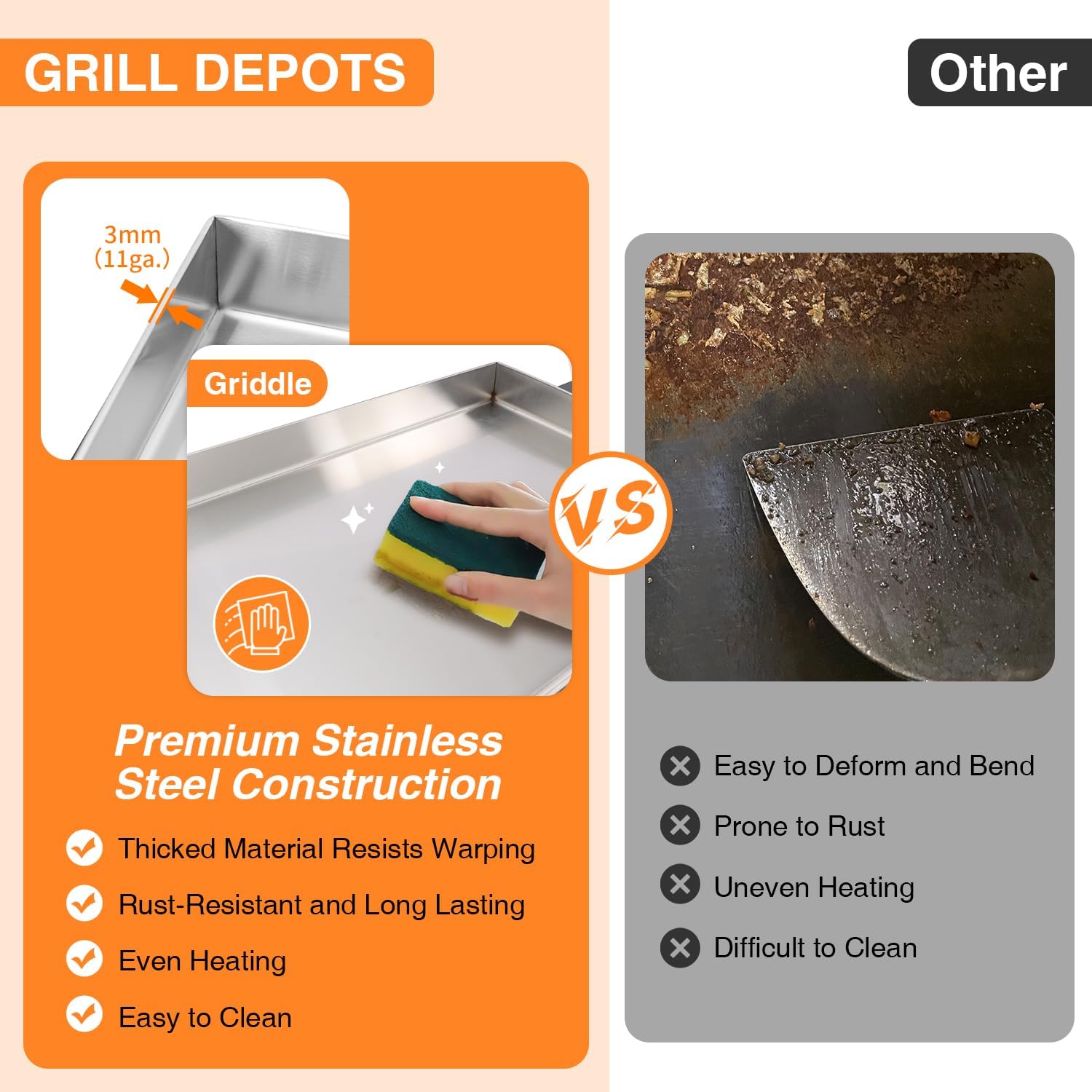 Propane Gas Griddle 4-Burner, Flat Top Grill Griddle, Outdoor Gas Stove with Foldable Side Tables, Wheels - 40,000 BTUs Output, 291 sq.in Cooking Area, for Patio Barbecue, Backyard, BBQ