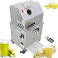 INTBUYING Electric Sugarcane Juicer 800W Sugar Cane Press Machine with 3 Stainless Steel Rollers 660LB/H Output 2.4' Inlet Sugarcane Juice Extractor Squeezer with Brake wheels for Commercial Home