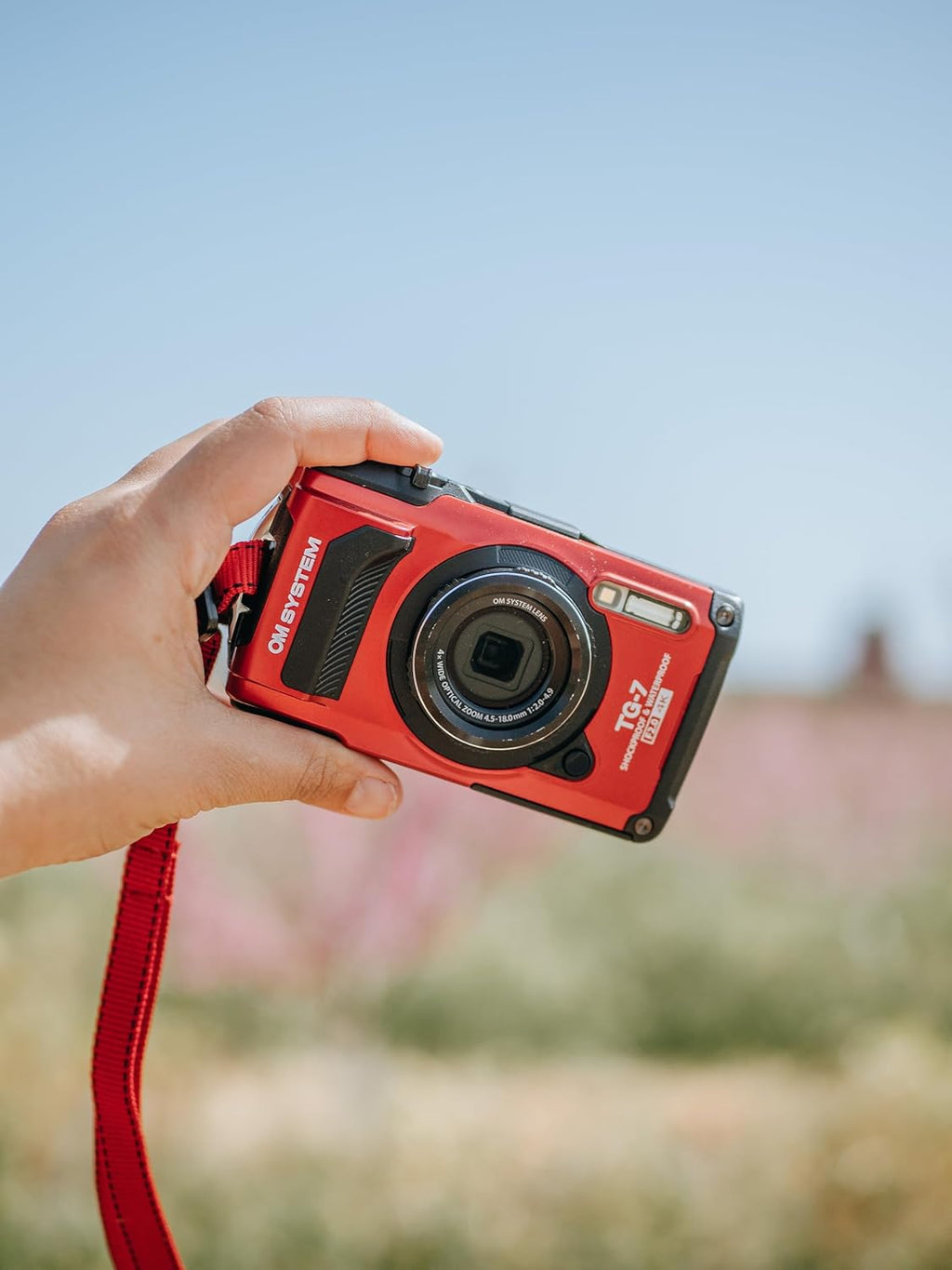 OM System OLYMPUS Tough TG-7 Red Underwater Camera, Waterproof, Freeze Proof, High Resolution Bright, 4K Video 44x Macro Shooting (Successor Olympus TG-6)