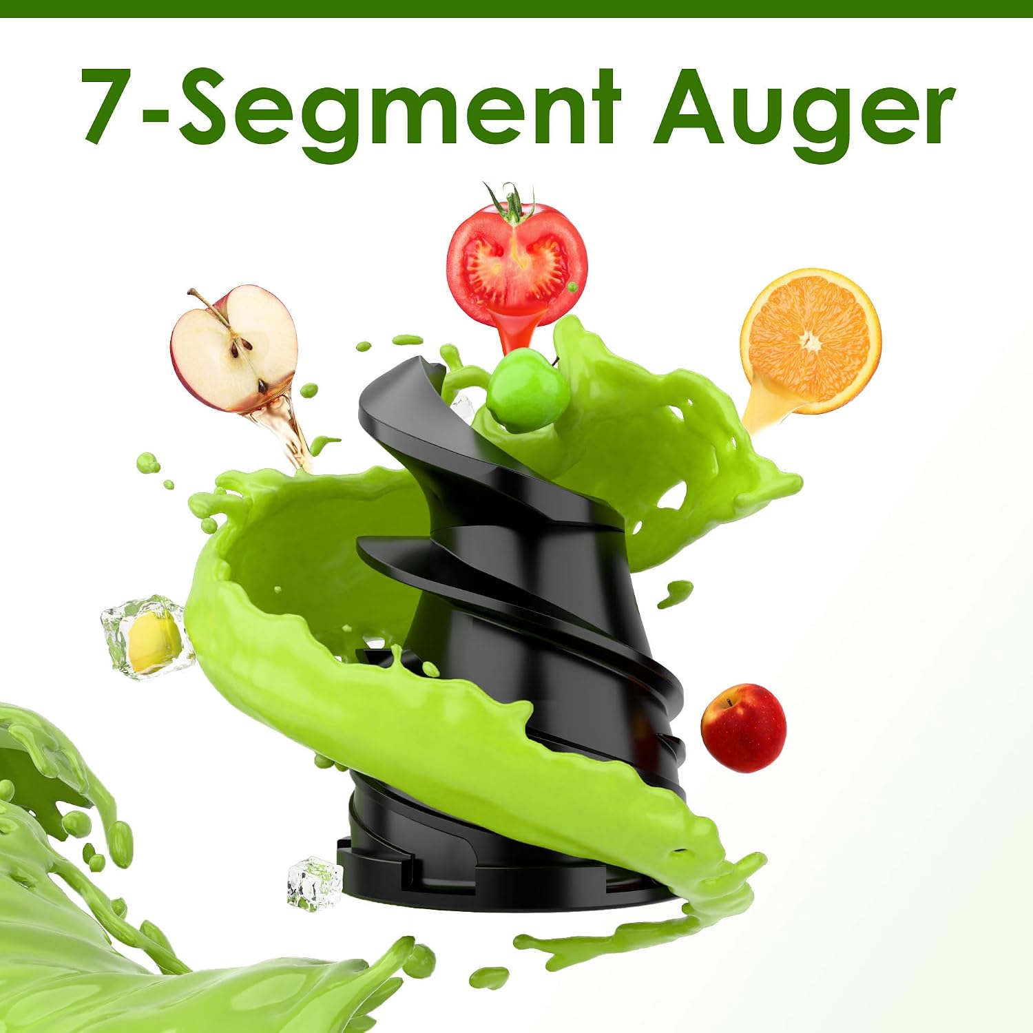 Cold Press Juicer, Touchscreen Juicer Machines with Wide Feed Chute, Stainless Steel Masticating Juicers Easy to Clean, Ergonomic Operational Panel Design, High Juice Yield, Silver