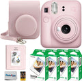 Fujifilm Instax Mini 12 Instant Film Camera (Blossom Pink) + Fuji Instax Mini Instant Film – 40 Sheets + Instant Camera Gift Bundle