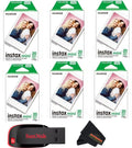 Fujifilm Instax mini Instant Daylight Film (Twin Packs + 32 GB USB Flash Drive) with Sunshine Photo Microfiber Cleaning Cloth... (6 Twin Packs + 32 GB USB Drive)
