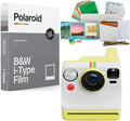 Polaroid Now Generation 3 Analog Instant Camera with Two-Lens Autofocus System (Yellow) Bundle with Film Kit and Polaroid B and W Film for i-Type Cameras (3 Items)