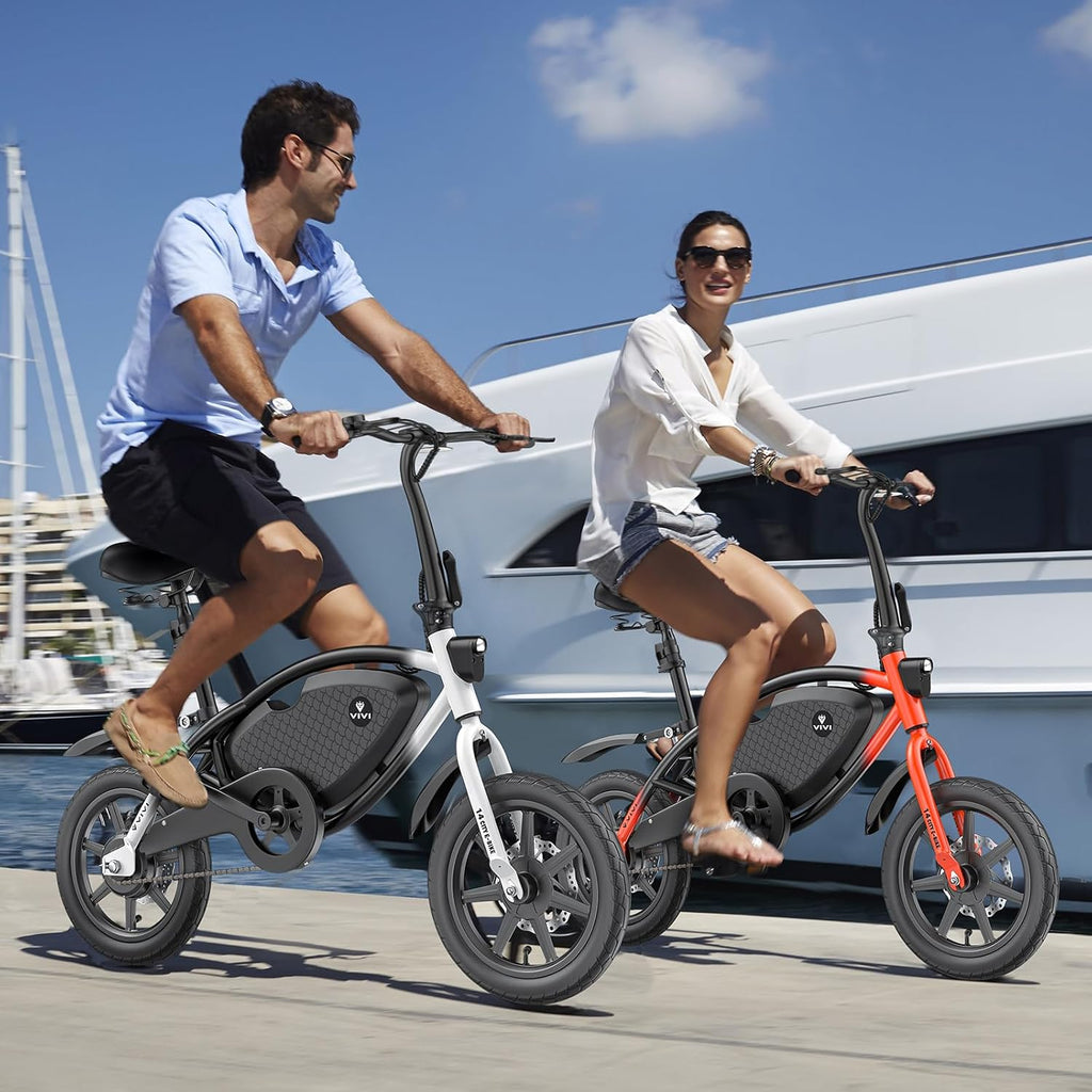 Vivi PONY01 Electric Bike, 14' Electric Bicycle for Adults and Teens Peak 500W Motor 48V 374.4WH Battery, Max 40 Miles Range(Pedal-Assist) & Top 20 Mph, Cruise Control, SGS Certified to UL2849
