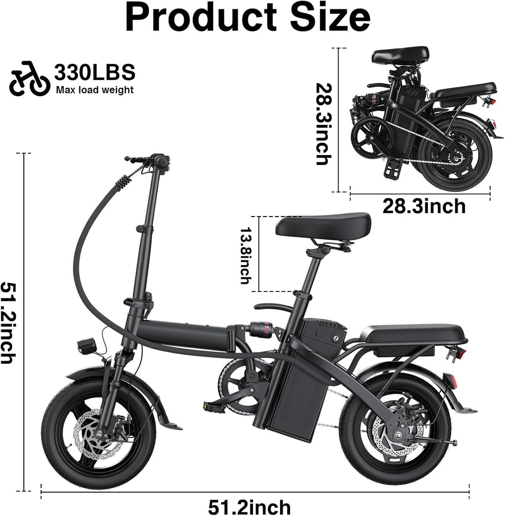 LELEKUAI Electric Bike for Adults, 1200W Peak Motor Commuter Ebike, 20-28MPH Speed, 32 Miles Range, Removable Waterproof Battery, Dual Disc Brakes Electric Bicycle, UL 2849 Certified