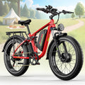 6000W Dual Motors Electric Bike for Adults,60V 20Ah 26' Fat Tire Ebike,50 mph up to 100 Miles Full Suspension Class 3 Electric Bicycle for Snow Off Road Mountain Hunting Commuter