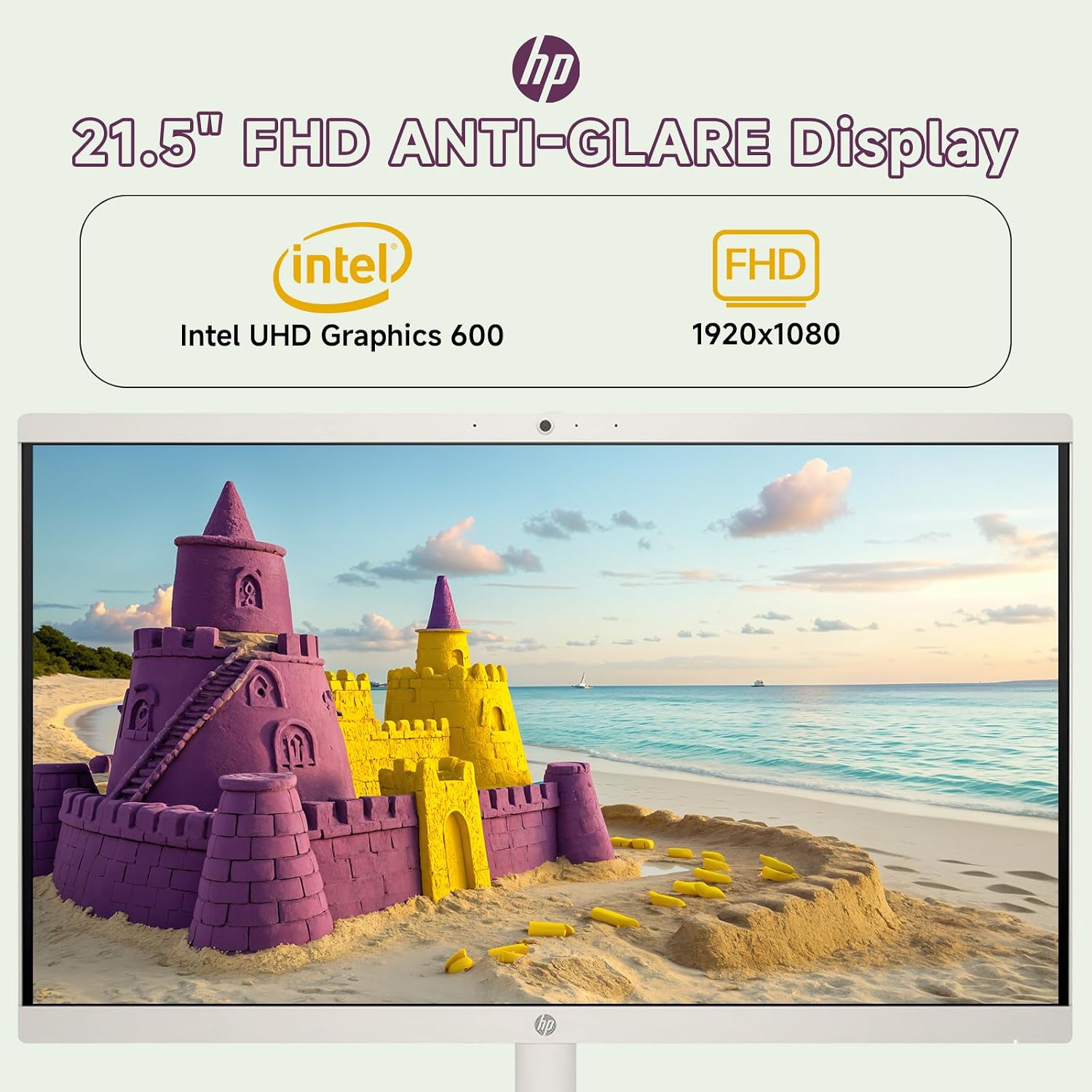 HP All in One Desktop Computer, 21.5' FHD Anti-Glare Display, Intel Celeron J4025 Processor, 32 GB RAM, 2 TB SSD, Intel UHD Graphics, Wi-Fi 6, Webcam, Wired KB & Mouse, Windows 11 Pro, w/Accessories
