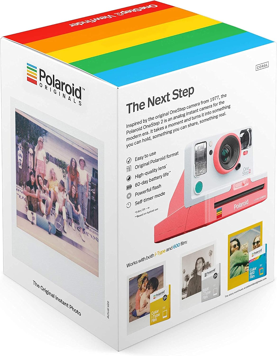 Polaroid Originals - Onestep 2 VF Coral Camera (Renewed)