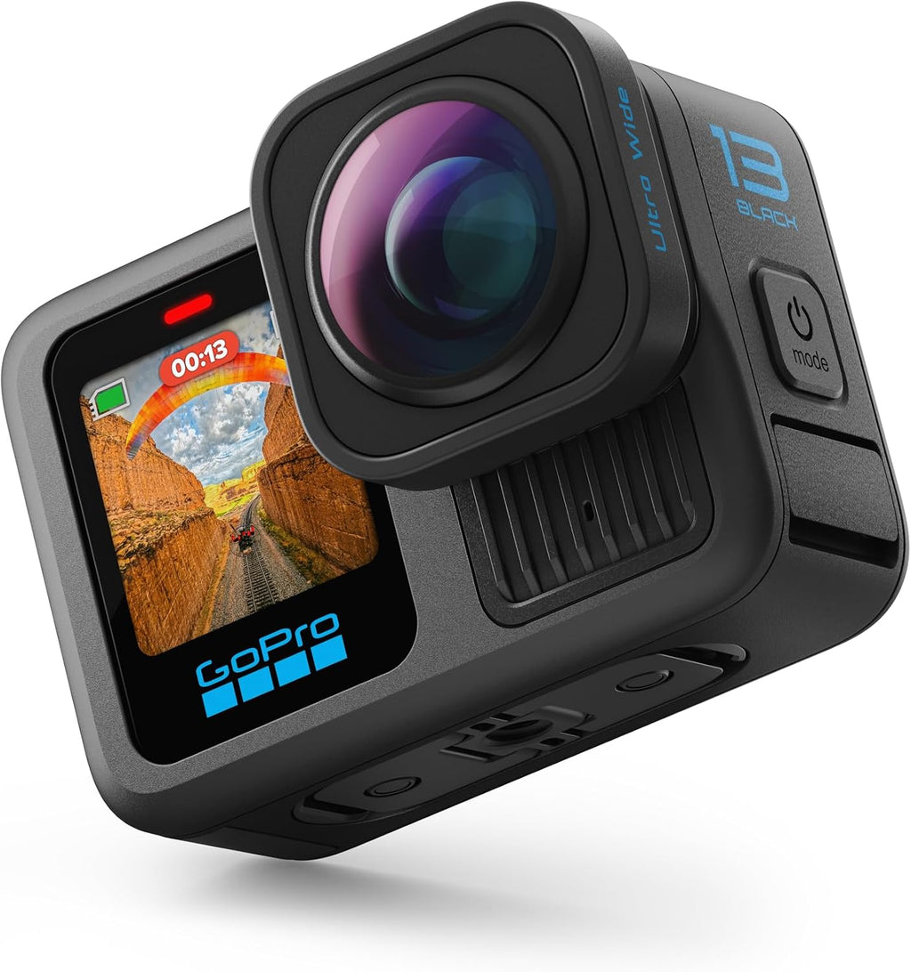 GoPro HERO13 Black Ultra Wide Edition - Waterproof Action Camera with 5.3K60 Video, 27MP Photo, Boosted 177-degree FOV + Compatability with HB-Series Lenses