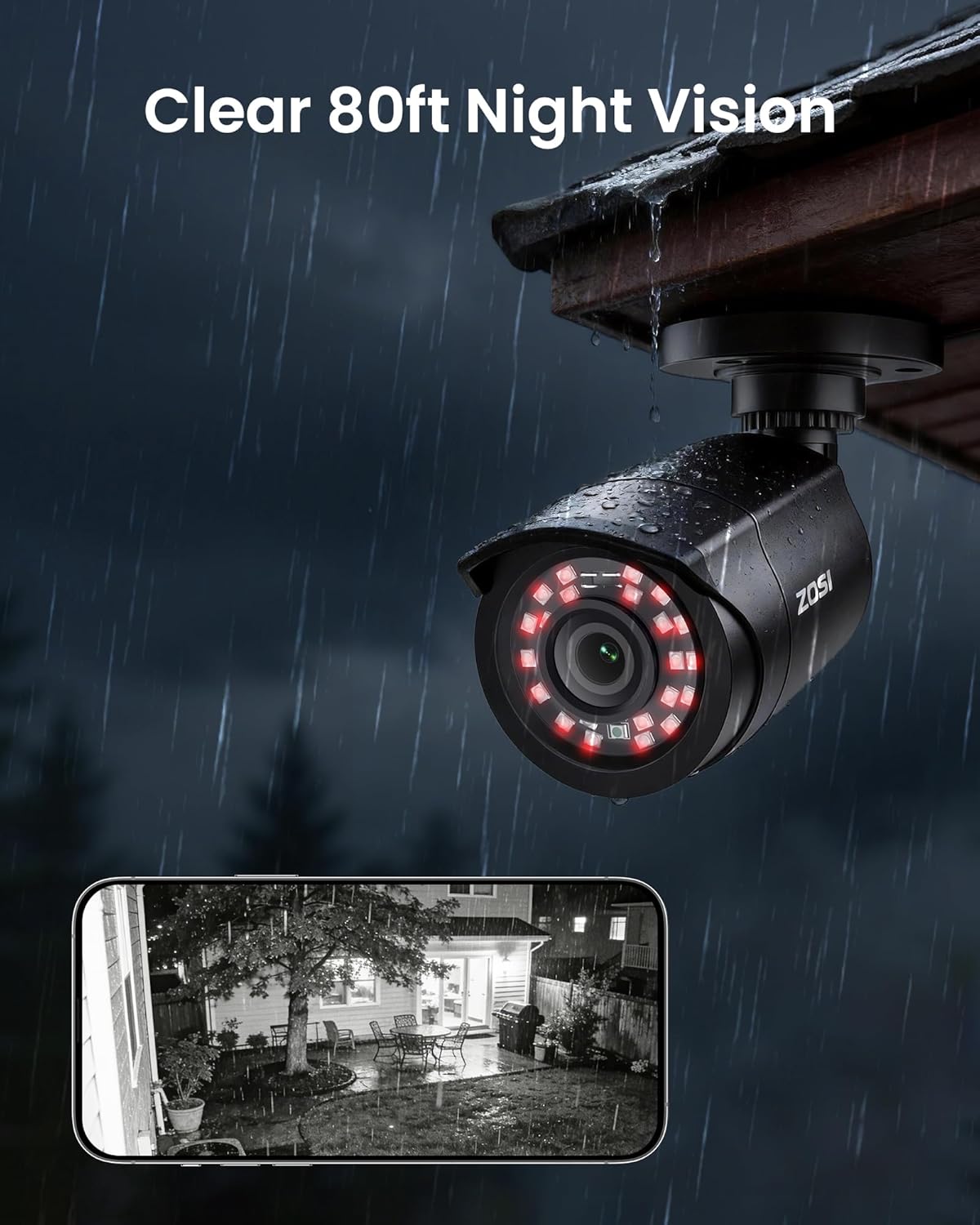 ZOSI 16CH 3K Lite Security Camera System with 2TB HDD,AI Human/Vehicle Detection,Night Vision,Remote Access,H.265+ 16 Channel 5MP Lite HD-TVI DVR with 12PCS 1080P Outdoor Indoor Surveillance Cameras