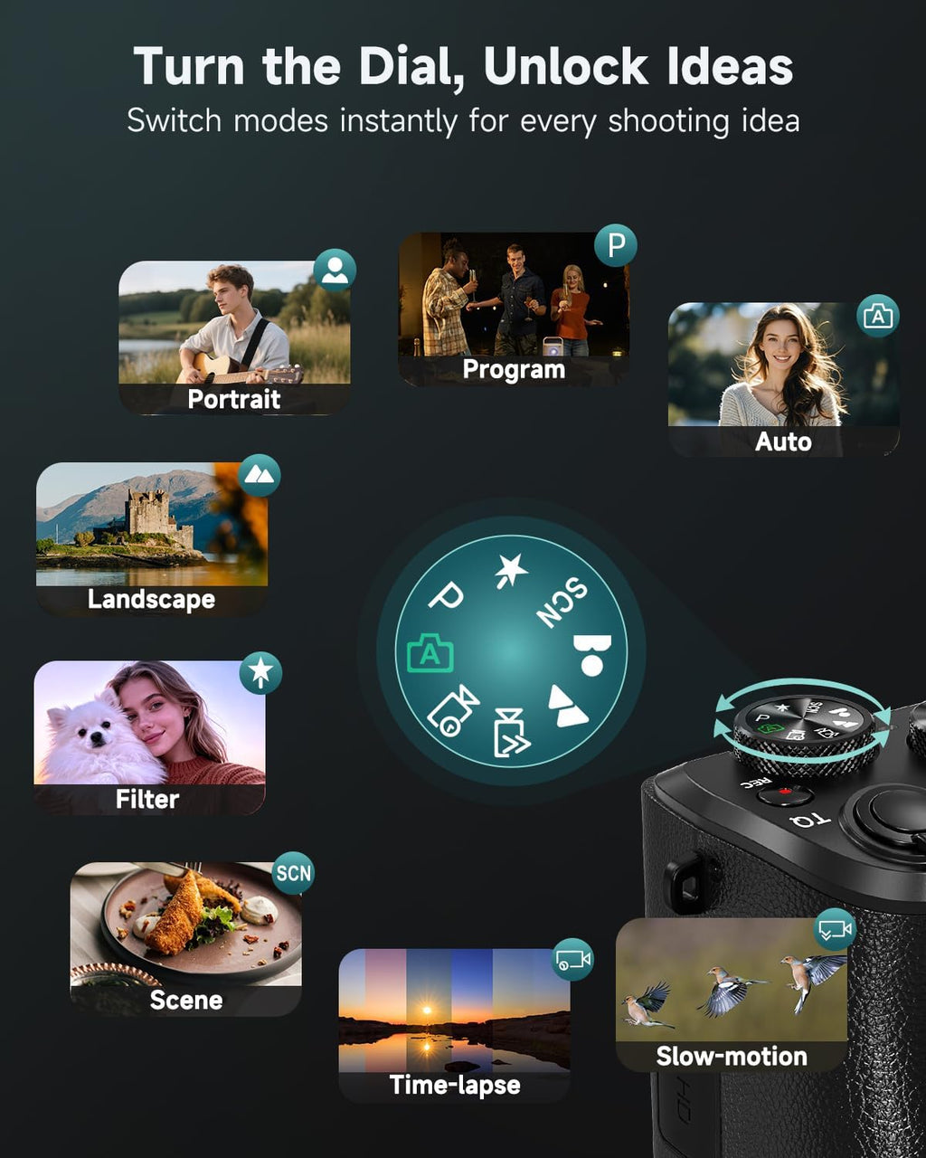8K Digital Cameras for Photography, Autofocus 88MP WiFi Vlogging Camera for YouTube with Selfie Lens, Professional Video Camera with Flash, Touch Screen, Lens Hood, 64GB Card, 2 Batteries