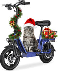 INSDRGN Adults Electric Scooter with Seat,1000W Peak Motor 48V 10.4AH Foldable Electric Scooter,14' Tires,20MPH, 28-Mile Long Range and Dual Disc Brakes,330lbs Max Load