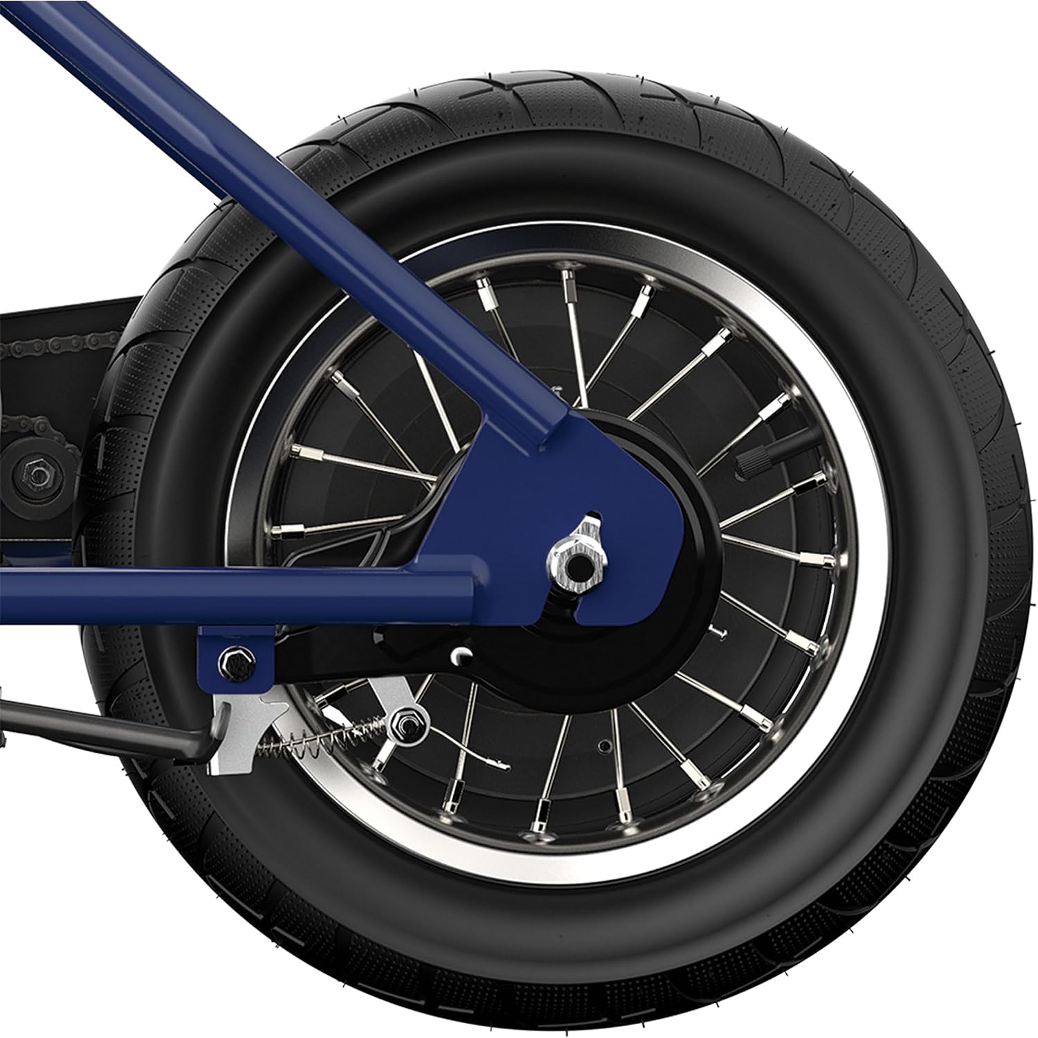 Razor Rambler 12 Electric Retro Mini Bike Ride for Teens Ages 13+, 170 lb Max Weight, Dark Blue – 250W Motor, Up to 14 Mph, 40-Min Run Time, Twist-Grip Throttle, Spoked Wheels w/ 12' Pneumatic Tires