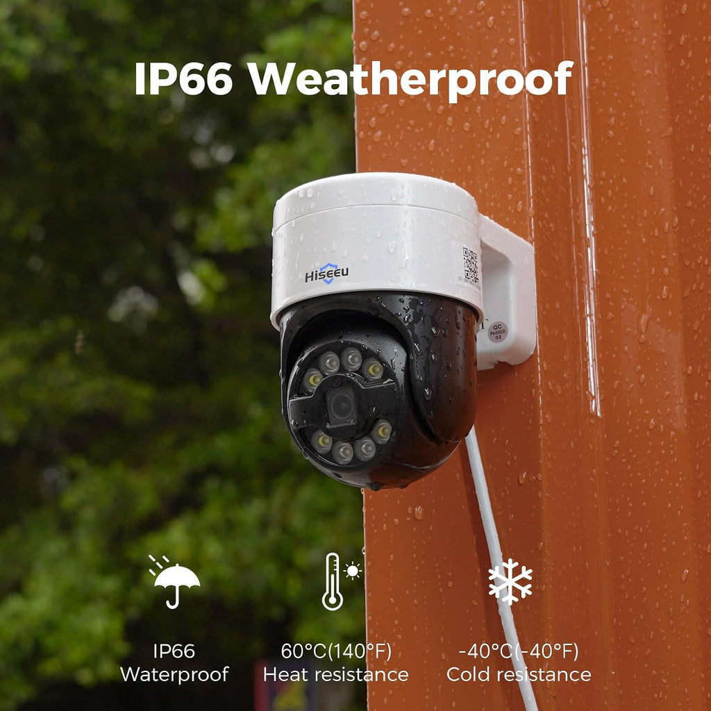 【12'' Monitor + Human Tracking】Hiseeu 4K PoE Security Camera System, 6Pcs 5MP PoE PTZ Security Cameras, All-in-One Monitor, 2-Way Audio, Remote Access, 8MP 16 Channel P oE NVR, Home CCTV Surveillance