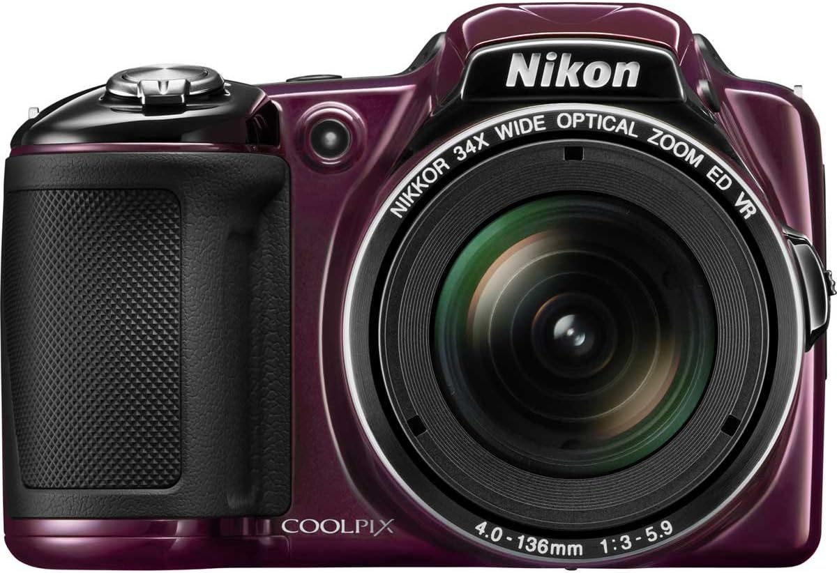 Nikon COOLPIX L830 16 MP CMOS Digital Camera with 34x Zoom NIKKOR Lens and Full 1080p HD Video (Plum) (Renewed)