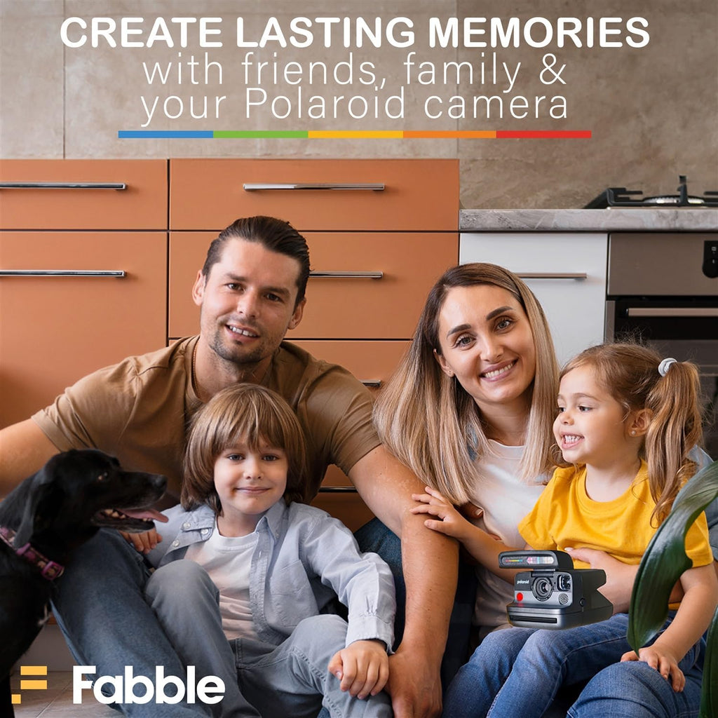 Polaroid Flip Instant Camera Black Bundle with Color i-Type Film (8 Photos), Hard Protective Case, 6ft USB Type-C Cable, and Grey Microfiber Cleaning Cloth