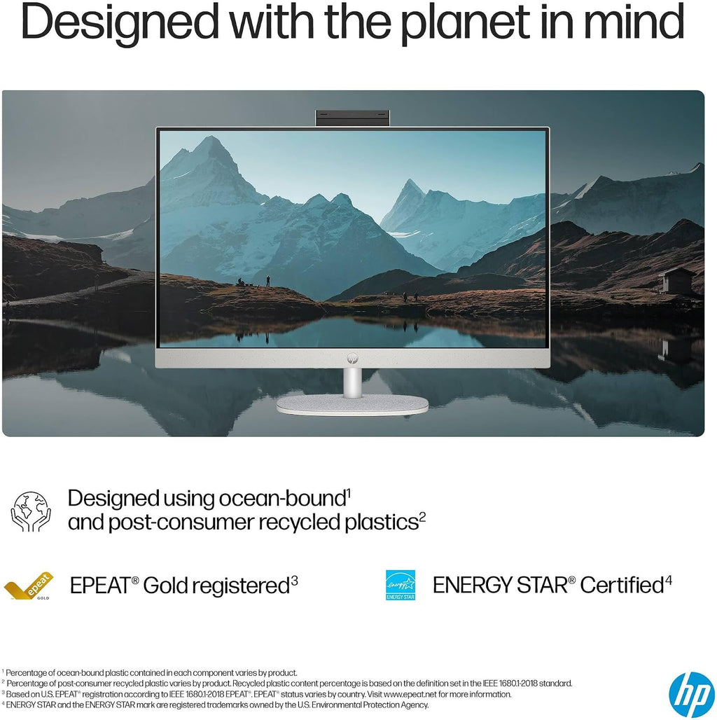 HP 27 All-in-One Desktop Computer, 27' FHD Touchscreen, Intel Ultra 7-155U(12-core), 64 GB DDR5, 4 TB SSD, Adjustable Angle, WiFi 6, Windows 11 Pro & Microsoft Office License, with Bonus Accessories