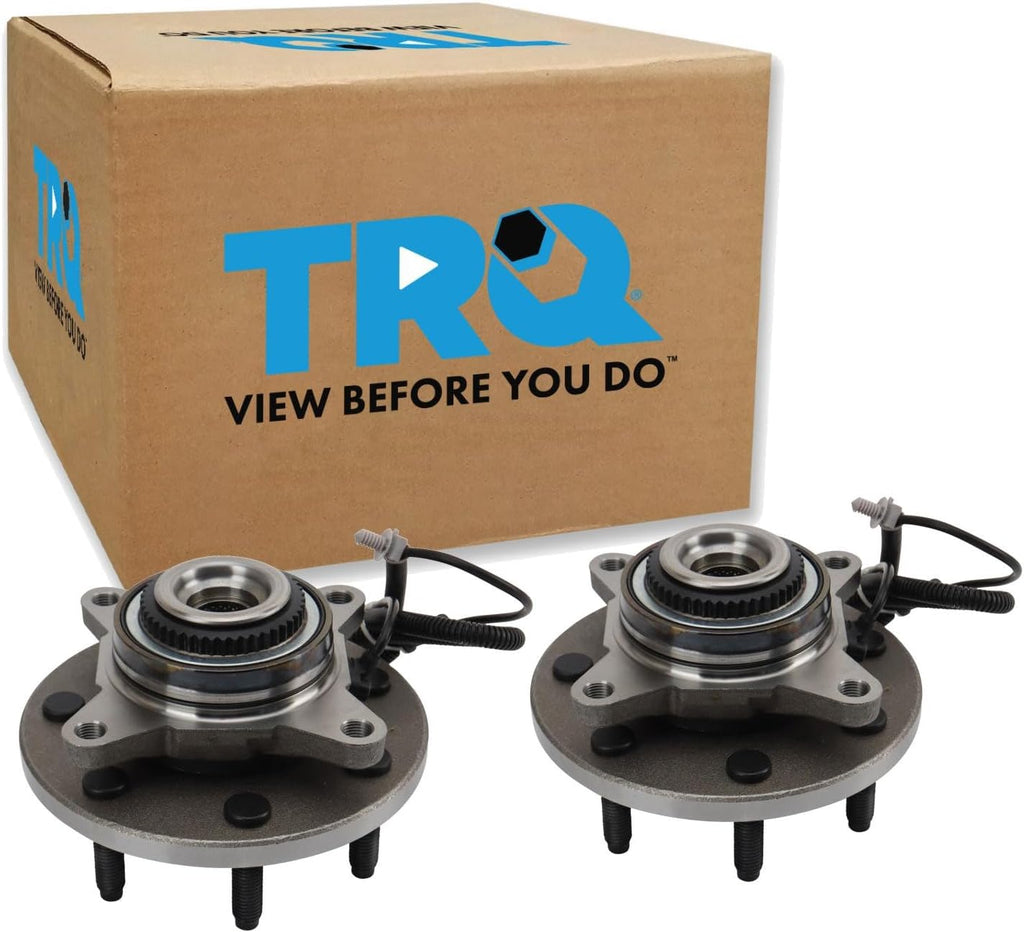 TRQ 2 Piece Wheel Bearing & Hub Assembly Set Compatible with 2009-2010 Ford F-150