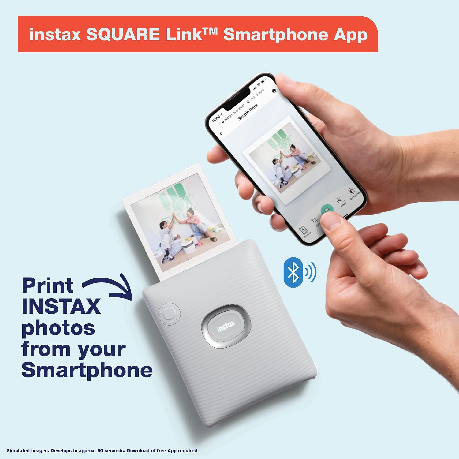 Fujifilm Instax Square Link Smartphone Printer - Midnight Green