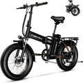 DriftGod Folding Electric Bike, 48V 20.8AH Large Removable Battery E Bike - 20'x3' Fat Tire - 80 Miles Max Range Ebike for Adults,Electric Bicycles for Commuter