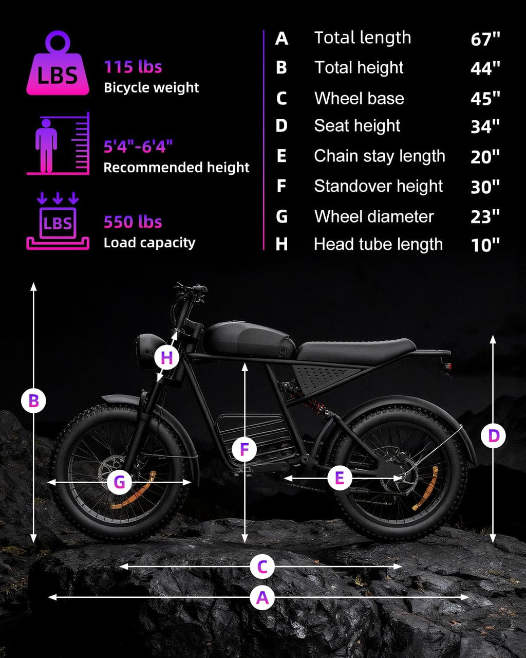 Electric Bike for Adults 1500W Peak Power, 20' Fat Tire All-Terrain E-Bike, 35MPH Top Speed 48V 18.9AH Lithium Battery, 31-60 Miles Range for Road Sand Mountain Snow