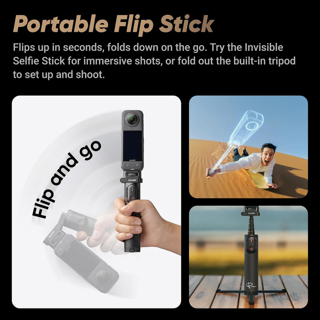 Insta360 X4 Peter McKinnon - Waterproof 8K 360 Action Camera, 4K Wide-Angle Video, Invisible Selfie Stick Effect, Removable Lens Guards, 135 Min Battery Life, AI Editing, Stabilization