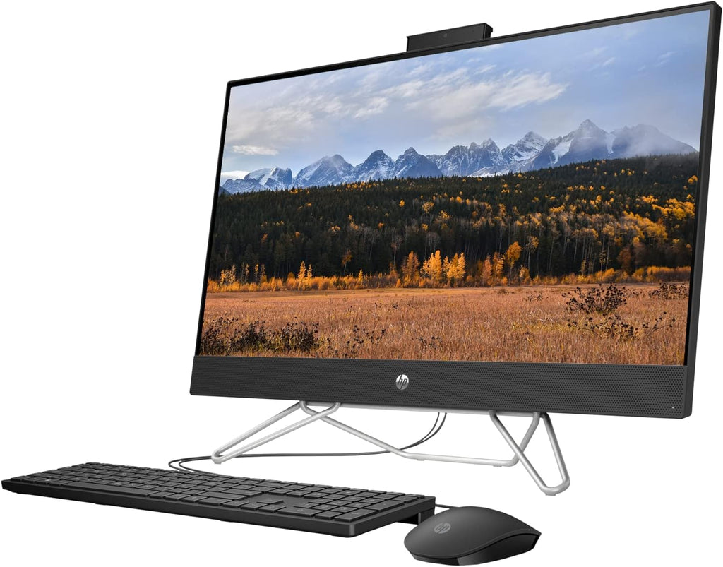 HP 27 All-in-One Desktop, 27' FHD Screen, AMD Ryzen 5 5625U Processor, 32GB DDR4 RAM, 1TB PCIe SSD, Pop-up Webcam, RJ45, HDMI, Wi-Fi 6, Wired KB & Mouse, Windows 11 Home, Black