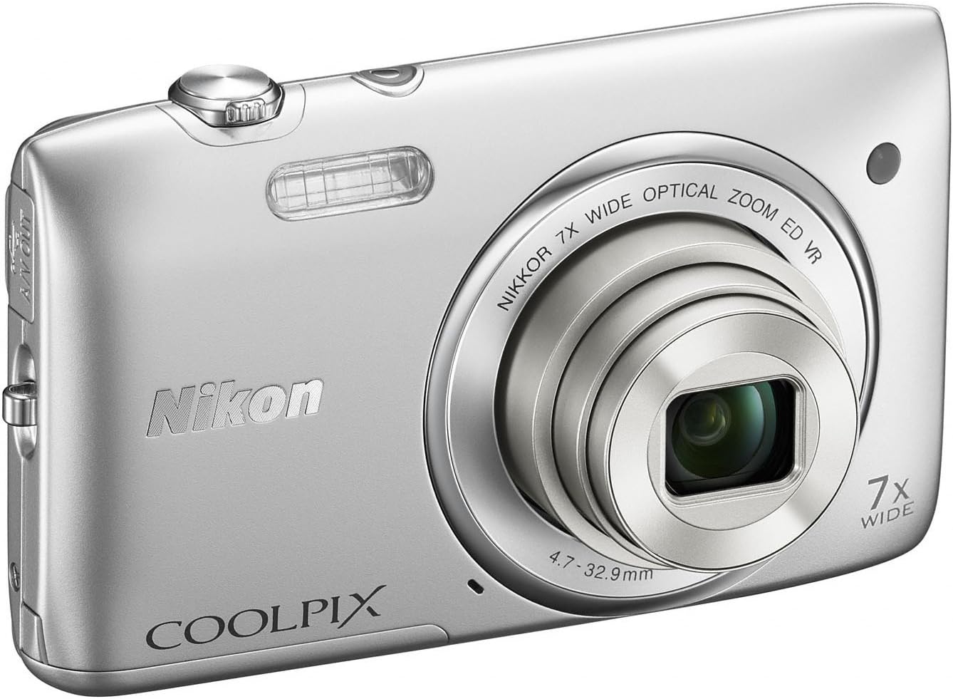 Nikon COOLPIX S3500 20.1 MP Digital Camera with 7x Zoom (Silver) (OLD MODEL)