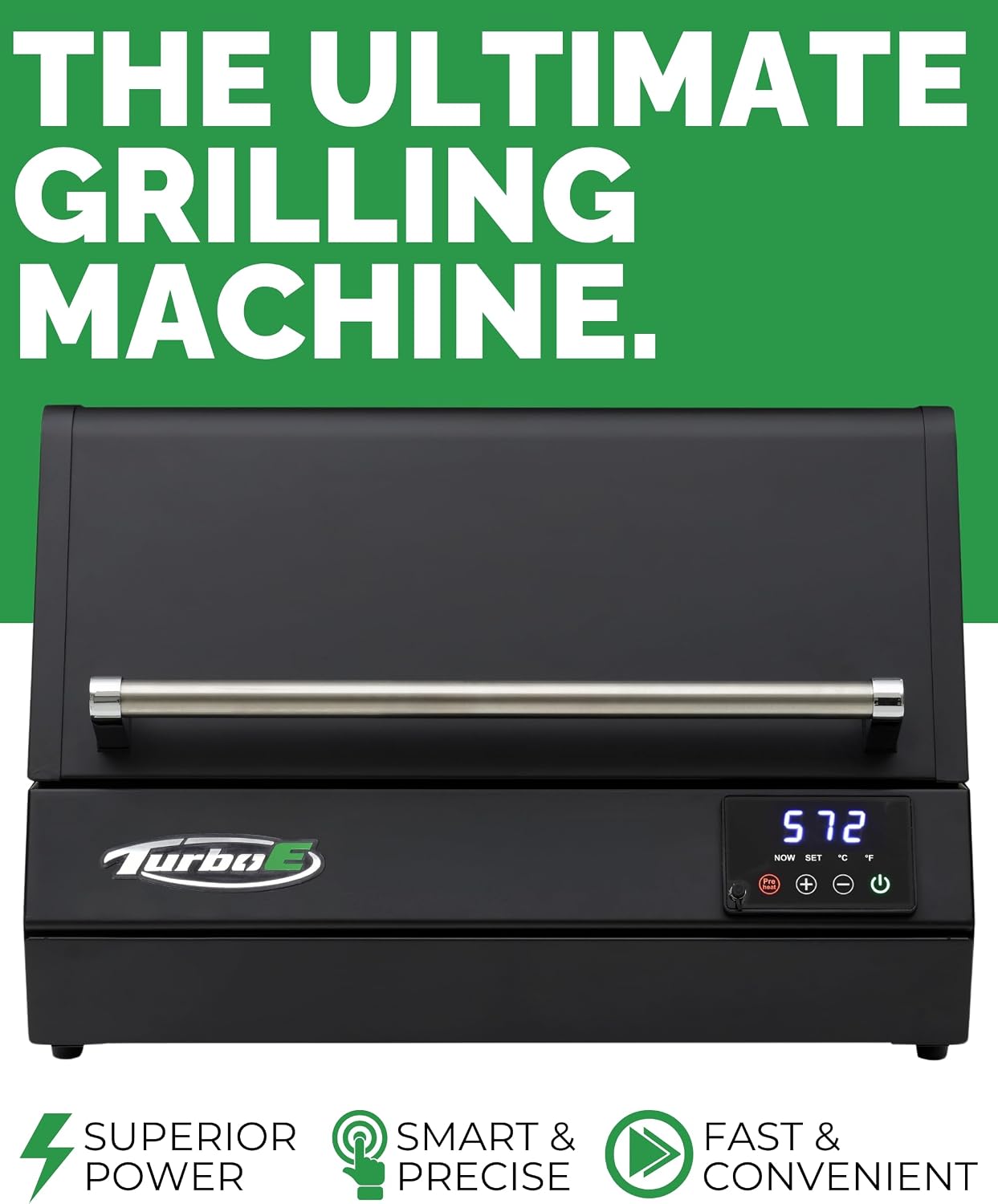 Turbo E XL Electric Grill, 1700W Infrared, Warming Rack and Probe, Apartment Friendly
