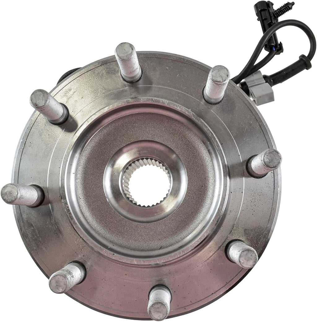 TRQ 2 Piece Front Wheel Bearing & Hub Assembly Set Compatible with 2001-2006 Chevrolet Silverado 3500 2007 Silverado 3500 Classic GMC Sierra 3500 Sierra 3500 Classic