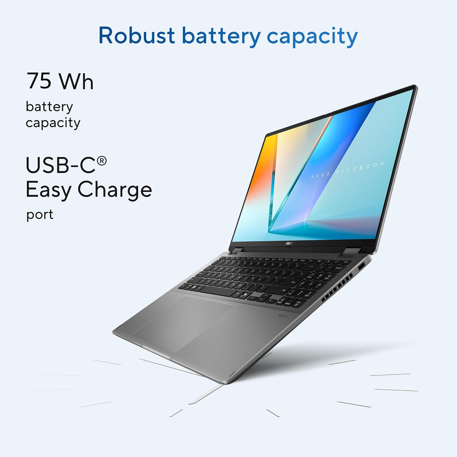 ASUS Vivobook 16 Flip Laptop (2026), Copilot+ PC, 16' 16:10 WUXGA OLED Touch Display, Intel® Core™ Ultra 7 256V Processor, Intel® Arc™ Graphics, 16GB RAM, 512GB SSD, WiFi 7, Windows 11 Home