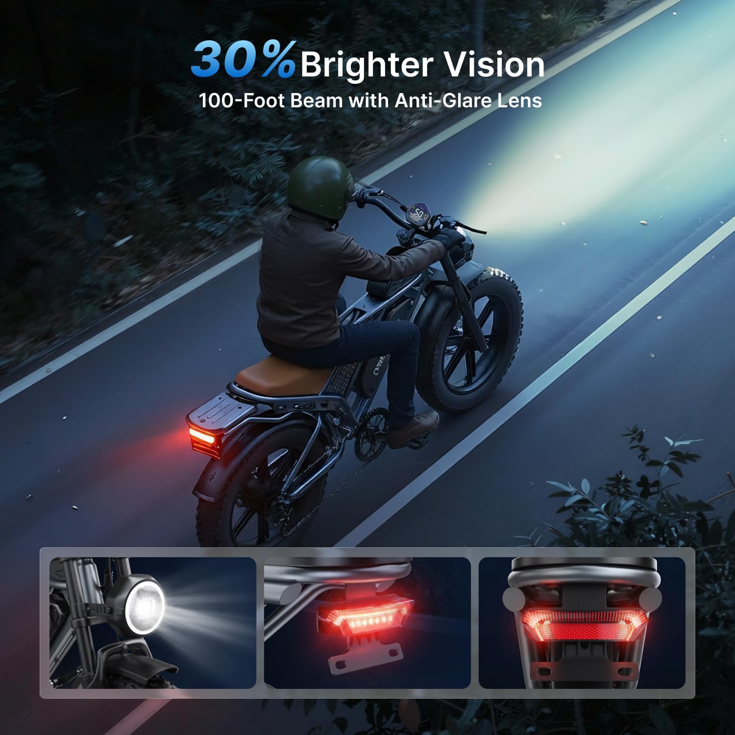 DEEPOWER Electric Bike for Adults,2000W Peak Motor&28MPH Electric Dirt Bike，48V 20AH/35AH/60AH Battery, 70-160 Max Miles,Dual Suspension Ebikes for Adults, 20' Fat Tire E Bike