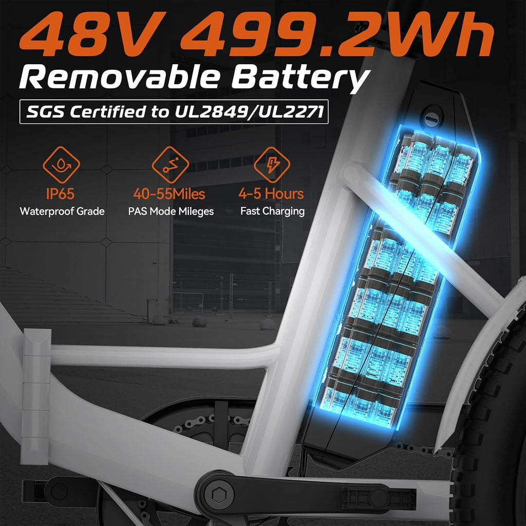 Vivi T01 20' x2.6 Fat Tire Electric Tricycle for Adults, 750W Peak 20'' Folding 3 Wheels Electric Bike, 95% Pre-Assembled, Speed Differential, 15.5MPH Eletric Trike with Bracket