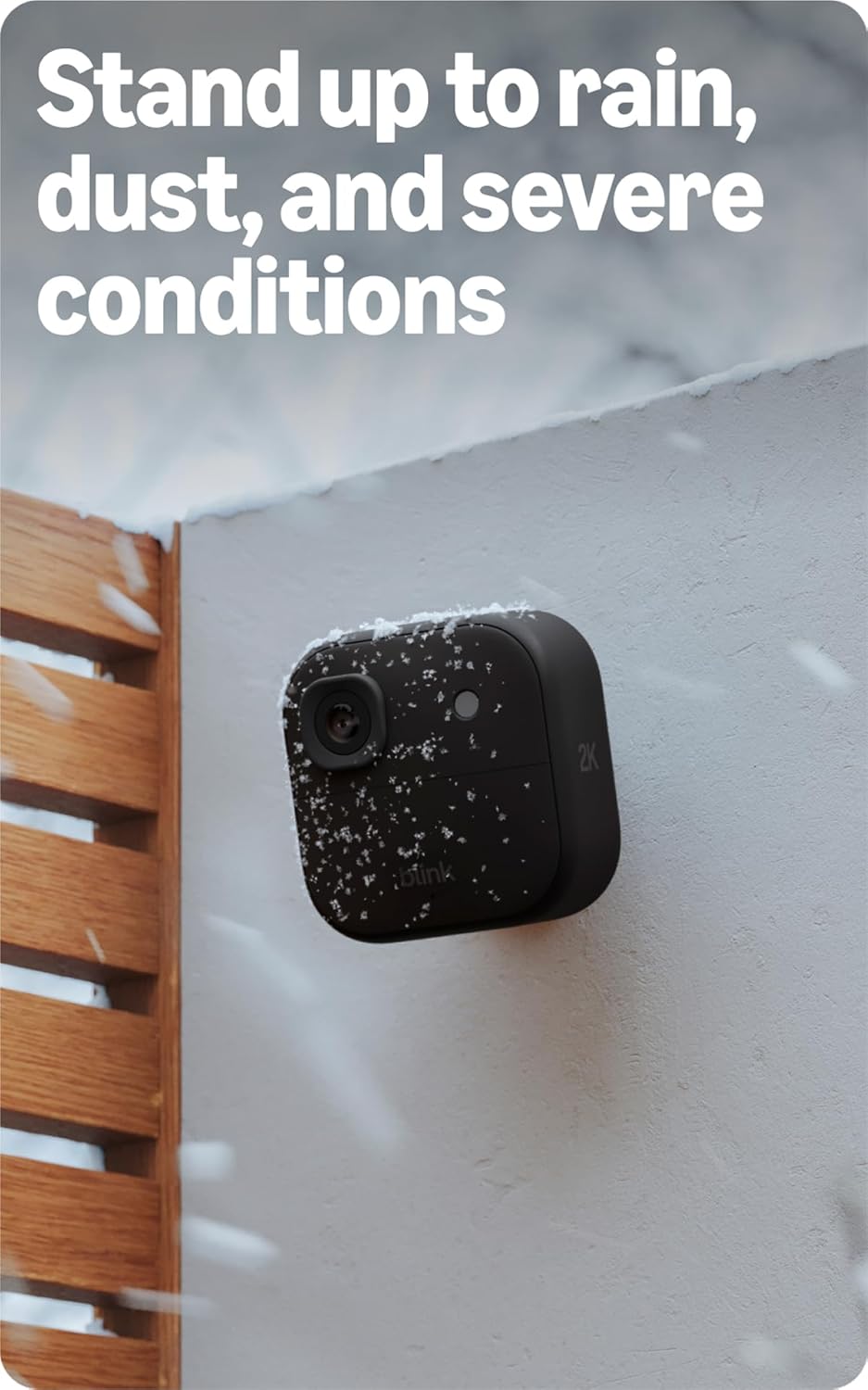 Blink Outdoor 2K+ (newest model) — Wireless smart security camera, 2K video resolution, enhanced audio, two-year battery. Sync Module Core included — 2 camera system (Black)