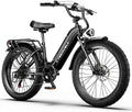 Cybervelo 750W Peak Electric Bike for Adults,up 80 Miles Removable Battery Ebike, 26' Electric E Bike with 7-Speed,Adult Electric Bicycles for Commute Beach Snow Womens/Man All Terrain