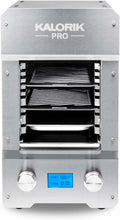 Kalorik Steakhouse Grill Pro Electric Broiler, 1500°F Stainless Steel Steak Cooker with 2 Grill Plates, Electric Grill for BBQ Burgers & Fish, 1600-Watts, Stainless Steel