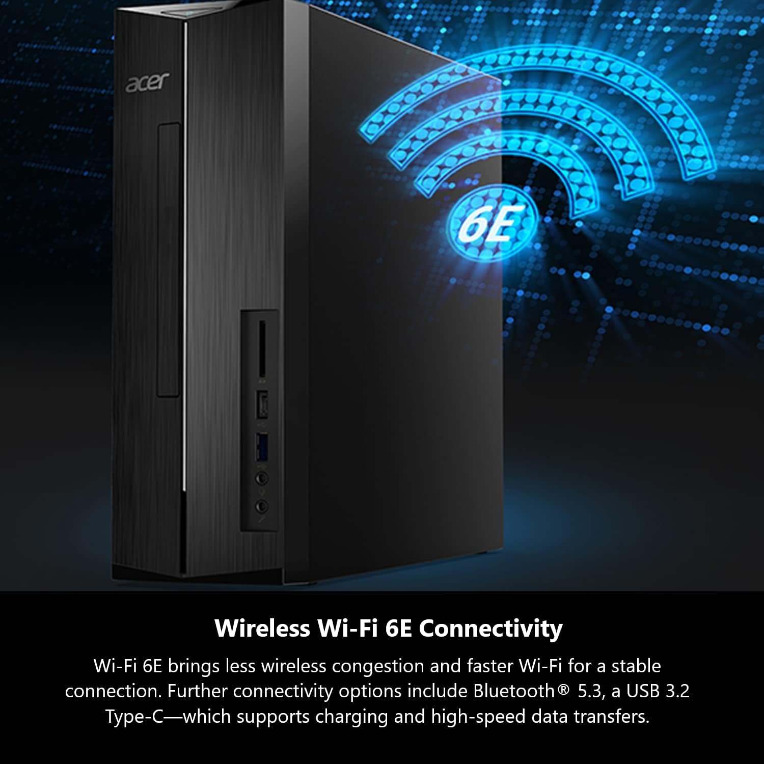 acer Aspire XC-1780-UA91 Desktop | Intel Core i5-13400 10-Core Processor (Up to 4.6GHz) | 8GB 3200MHz DDR4 RAM | 512GB PCIe Gen 4 SSD | SD Card Reader | Intel Wi-Fi 6E AX211 | Windows 11 Home