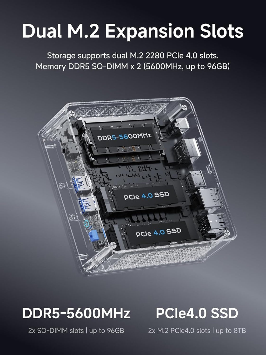 MINISFORUM M1 Lite Mini PC Intel Core Ultra 5 125U(12C/14T, Up to 4.3GHz), 21 TOPS, 16GB DDR5 RAM 512GB SSD Mini Desktop Computer, HDMI2.1/DP1.4/USB4 Video Output, 2.5G LAN, 4X USB Ports, WiFi6E,BT5.2
