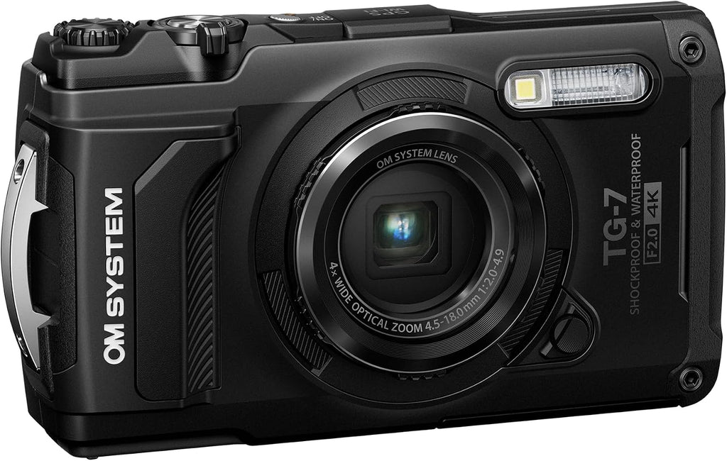 OM SYSTEM Olympus Tough TG-7 Black Underwater Camera, Waterproof, Freeze Proof, High Resolution Bright, 4K Video 44x Macro Shooting (Successor Olympus TG-6)
