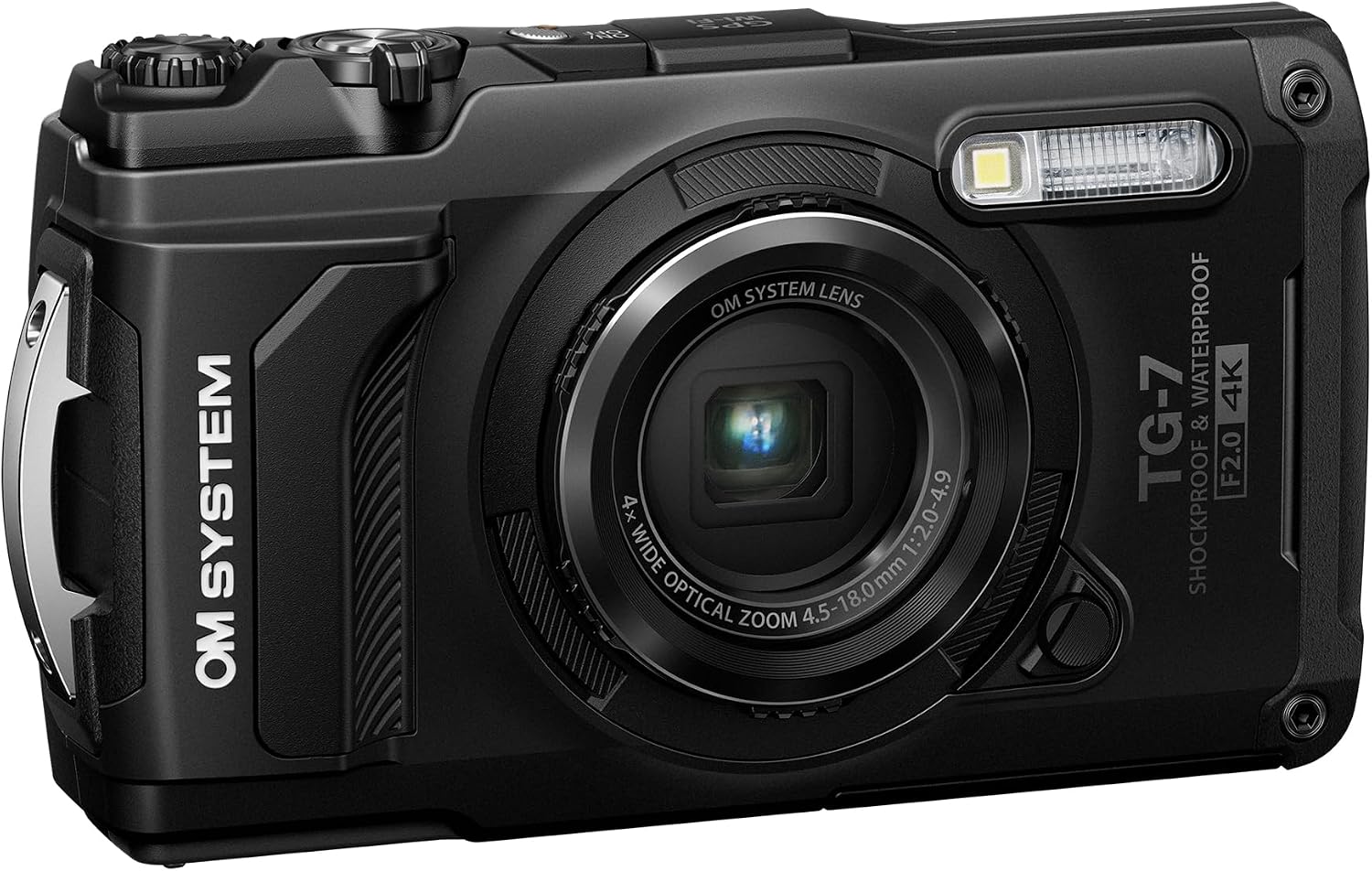 OM SYSTEM Olympus Tough TG-7 Black Underwater Camera, Waterproof, Freeze Proof, High Resolution Bright, 4K Video 44x Macro Shooting (Successor Olympus TG-6)