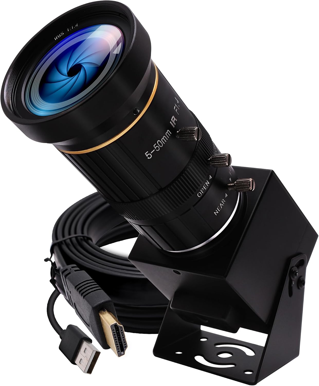 HDMI 4K USB Camera for Live Streaming 10X Variable Focus PC Webcam USB HDMI Simultaneous Output Video Conferencing Close up Zoom in and Out Web Camera for Online Teaching Training