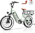 bluebiko 2 Seater Electric Bike, 48V 20AH(𝟗𝟔𝟎𝐖𝐇) Large Removable Battery, 𝟏𝟑𝟎𝟎𝐖 Peak Motor, 20'x 4.0' Fat Tire Ebike for Adults, 80+Miles, City Couple E Bike for All Terrain