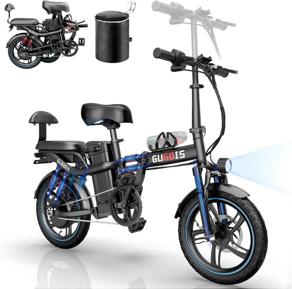 Electric Bike for Adults, 16'/20' Tire E-Bike with 750W/1000W Peak Motor, 48V Removable Battery, Up to 45/60 Miles Range & 28/30MPH, Folding Electric Bike for City and Outdoor Ride