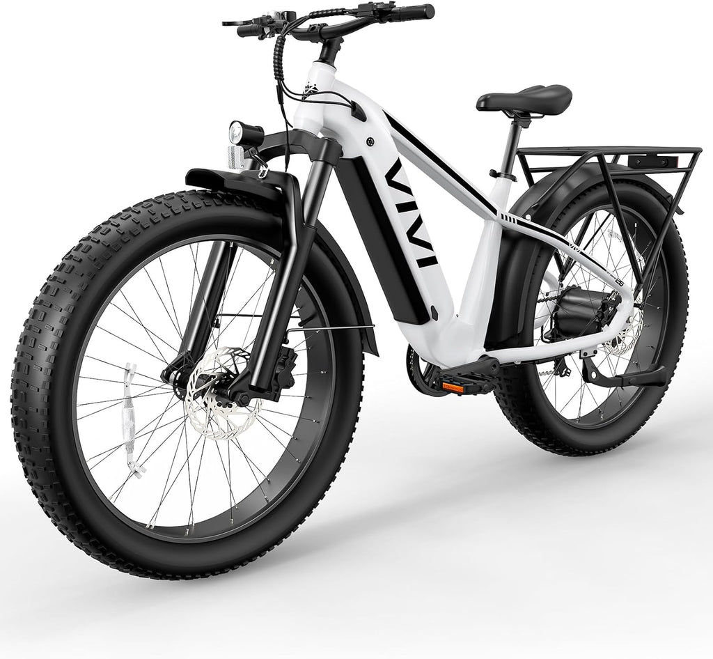 Vivi ACE01 Electric Bike for Adults,26' x 4.0 Fat Tire Ebike,750W Peak Motor Torque Sensor Electric Mountain Bike,20MPH Electric Bicycle with 48V 15AH Battery,Hydraulic Brake,SGS Certified to UL2849