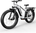 Vivi ACE01 Electric Bike for Adults,26' x 4.0 Fat Tire Ebike,750W Peak Motor Torque Sensor Electric Mountain Bike,20MPH Electric Bicycle with 48V 15AH Battery,Hydraulic Brake,SGS Certified to UL2849