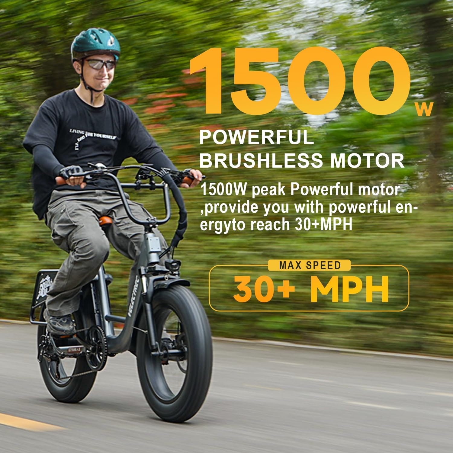 vefreedom Electric Bike for Adults with Peak 1500W Motor, 48V 20Ah Removable Battery Fast Ebike,Max 70Miles,20' x4.0 Fat Tire Commuting Electric Mountain Bike,7-Speed, Step-Thru Bicycle