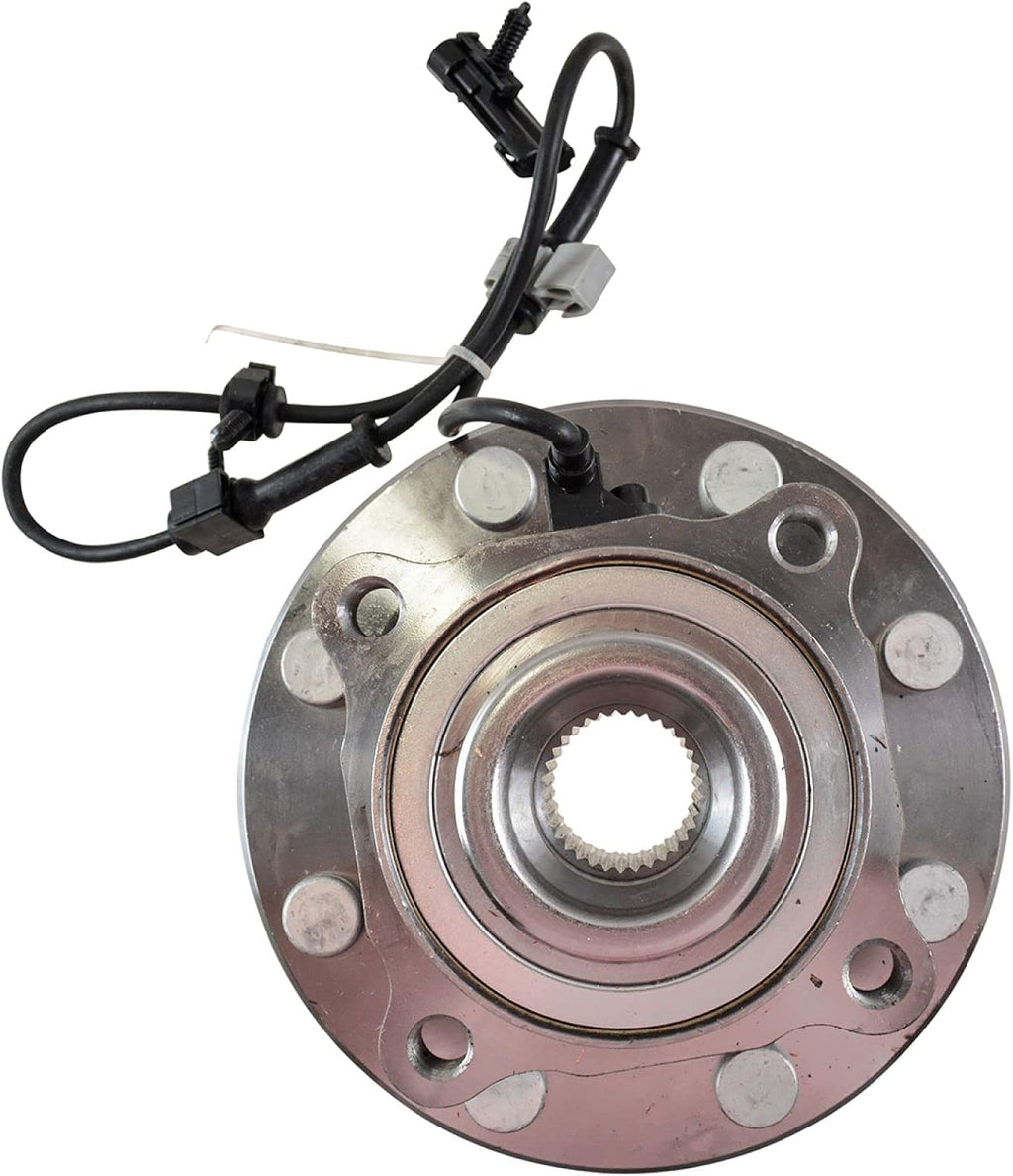 TRQ 2 Piece Front Wheel Bearing & Hub Assembly Set Compatible with 2001-2006 Chevrolet Silverado 3500 2007 Silverado 3500 Classic GMC Sierra 3500 Sierra 3500 Classic