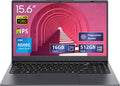 UOWAMOU 15.6-inch, 16GB RAM, 512GB SSD, FHD IPS Display Laptop Computer, N5095 Quad Core, 2.4/5G WiFi, BT4.2 Backlit and Fingerprint, Lightweight and Portable