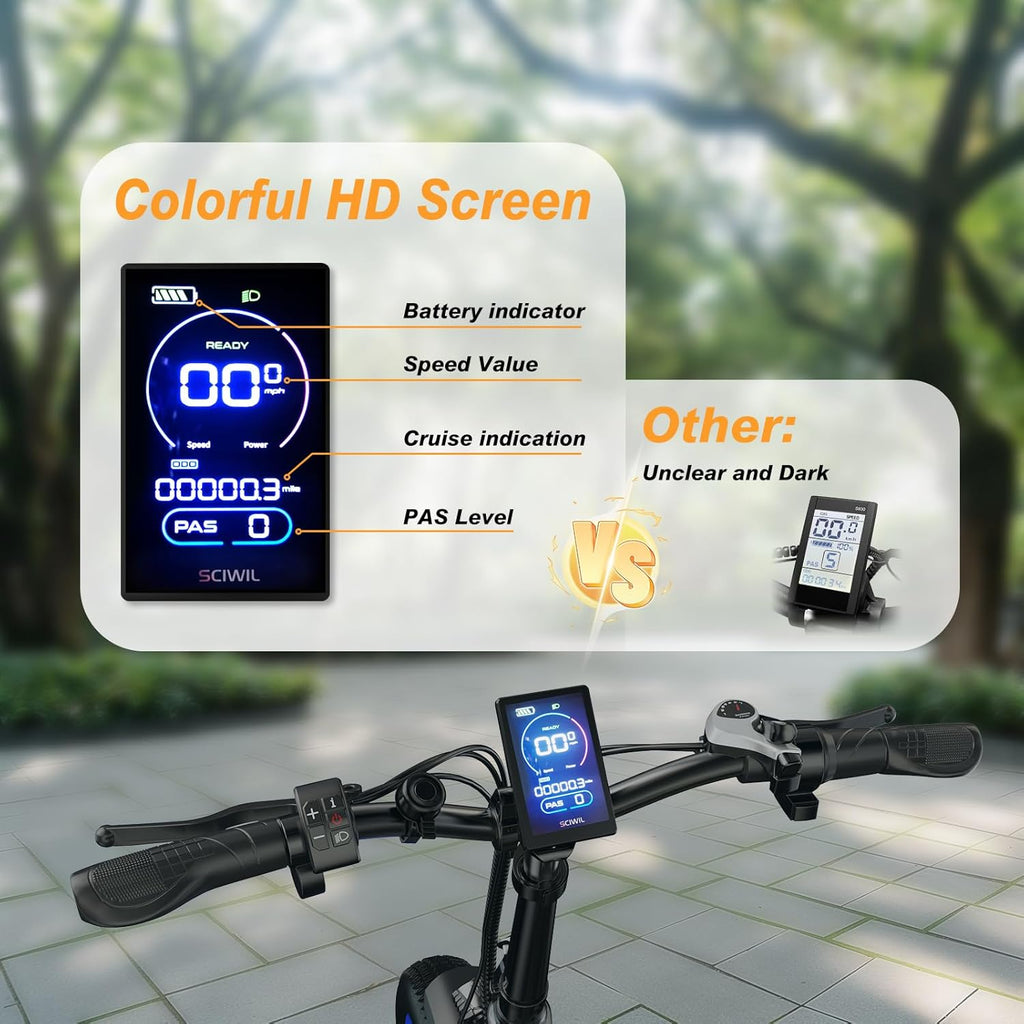 bluebiko 1000W Folding Electric Bike, 48V 20AH Removable Battery E Bike, 70 Miles Max Range, 20' Fat Tire Adults Electric Bike,7-Speed Ebike for City Commuting,Off-Roading,Mountain